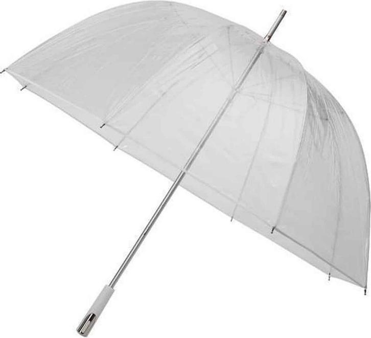 Impliva - Koepelparaplu - Ø 111 cm - Transparant Wit, Caravans en Kamperen, Kampeeraccessoires, Nieuw, Ophalen of Verzenden