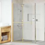 vidaXL Inloop douche wand Goud en transparant 110 x 190 cm, Doe-het-zelf en Verbouw, Sanitair, Verzenden, Nieuw