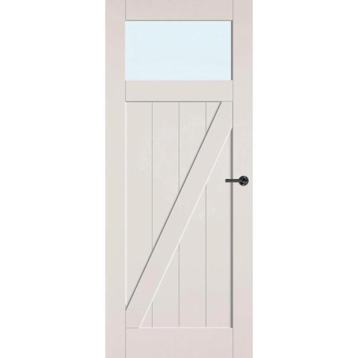 Bruynzeel Barn binnendeur BRZ 22-420 88x231,5 (Stomp), Doe-het-zelf en Verbouw, Deuren en Horren, Nieuw, Glas, Hout, Binnendeur