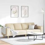 vidaXL Bankstel Crème Stof, Verzenden, Nieuw, Stof, Minder dan 150 cm