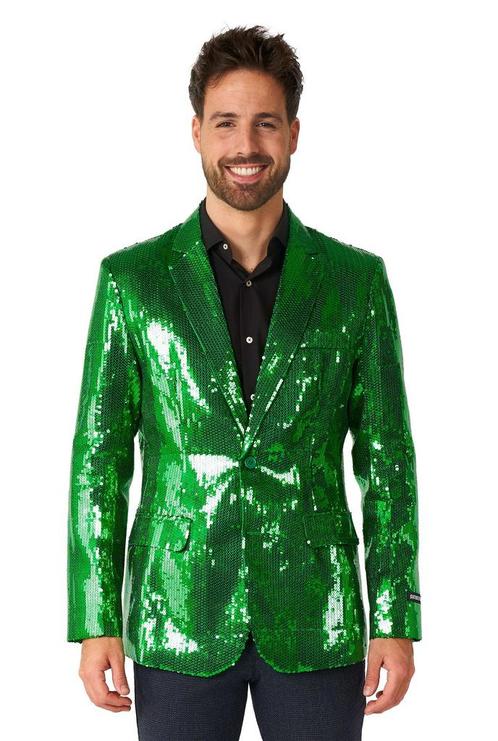 Paillet Green Blazer Heren Suitmeister, Kleding | Heren, Carnavalskleding en Feestkleding, Nieuw, Verzenden