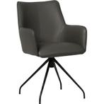 Leren draaibare eetkamerstoel Wave - Toledo Antracite, 60 tot 90 cm, Nieuw, Leer, Ophalen of Verzenden