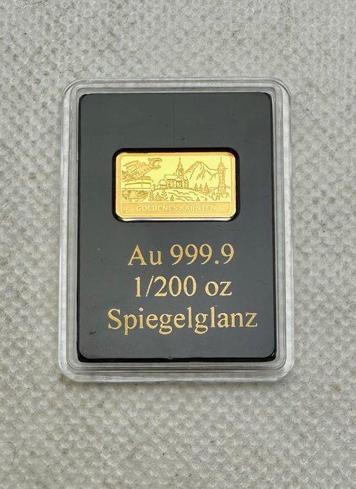 Oostenrijk. Gold bar Goldenes Karnten, oro , 1/200 Oz (.999), Postzegels en Munten, Munten | Europa | Niet-Euromunten