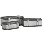 TRUUSK Gereedschapskoffer 3-delige Set - Leeg Met Afneembaar, Doe-het-zelf en Verbouw, Kratten en Dozen, Verzenden, Nieuw