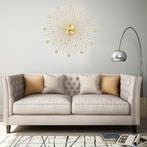 vidaXL Wandklok 70 cm metaal goudkleurig, Verzenden, Nieuw