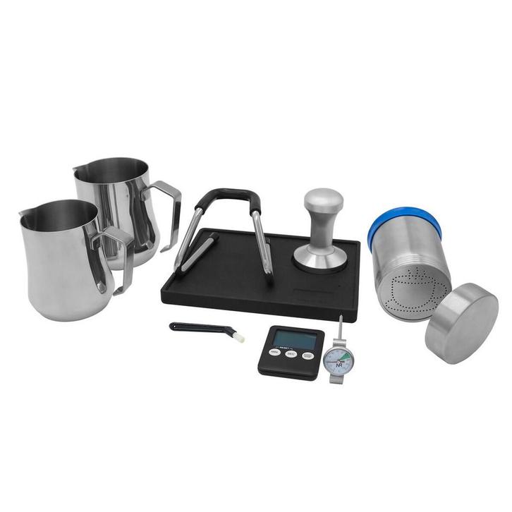GGM Gastro | Barista kit - set van 10 - incl. 2 melkkannen,, Huis en Inrichting, Keuken | Keukenbenodigdheden, Nieuw, Verzenden