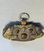 Purse - Leder, Messing - Tibet - 19th century