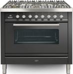 Boretti VT96AN fornuis antraciet - outlet, Witgoed en Apparatuur, Fornuizen, Nieuw, 60 cm of meer, 5 kookzones of meer, Vrijstaand