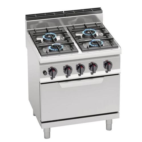 GGM Gastro | Gasfornuis - 28 kW - 4-pits - incl. statische |, Witgoed en Apparatuur, Fornuizen, Inbouw, Verzenden
