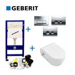 Geberit UP100 Toiletset Set51 Sanilux EasyFlush met Bidet en, Doe-het-zelf en Verbouw, Sanitair, Ophalen of Verzenden, Nieuw, Overige typen