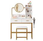 Verlichte make-uptafel met HD-spiegel en lades, Verzenden, Nieuw