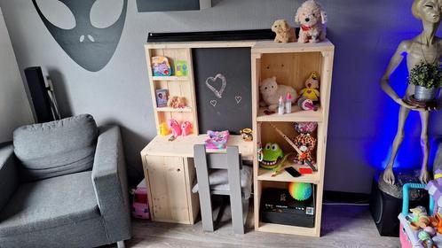 Kindermeubel bureau kast krijtbord massief hout, Kinderen en Baby's, Kinderkamer | Overige Meubels, Nieuw