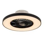 Smart plafondventilator zwart met ster effect dimbaar -, Nieuw, Kunststof, Modern