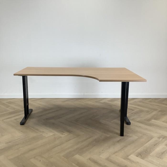 hoekbureau (rechts) 180x120 cm, beuken - zwart, Huis en Inrichting, Bureaus, Bureau, Gebruikt, Ophalen of Verzenden