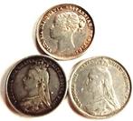 Verenigd Koninkrijk. Victoria. 6 Pence 1877-1889/ Lot of 3