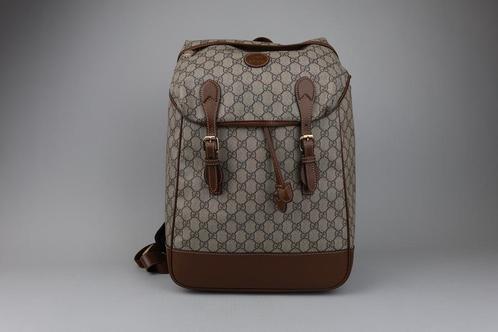 Gucci Rugtas Medium GG Supreme Canvas Beige/Ebony (ARCHIVE), Sieraden, Tassen en Uiterlijk, Overige Accessoires, Ophalen of Verzenden