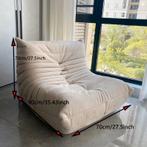 Bean Bag Zitbank Beige - Zitbank Fluwelen Togo Fauteuil Dupe, Huis en Inrichting, Stoelen, Verzenden, Nieuw, Eén