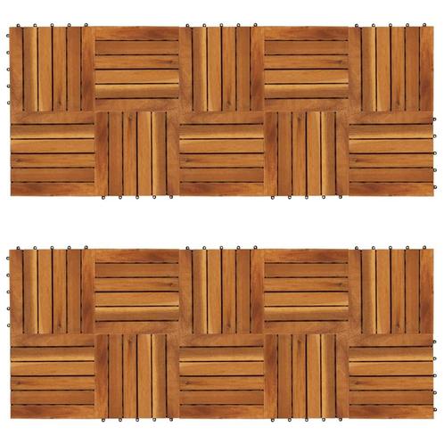 vidaXL Terrastegels 20 st verticaal patroon 30x30 cm, Doe-het-zelf en Verbouw, Vloerdelen en Plavuizen, Nieuw, Verzenden