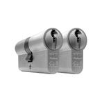 DOM cilinder dubbel 30-30 SKG** - Nikkel - inc. 3 sleutels, Nieuw, Ophalen of Verzenden
