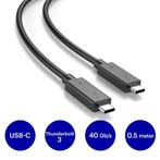 Thunderbolt 3 USB-C kabel 40Gbps USB4 100W (0.5m)