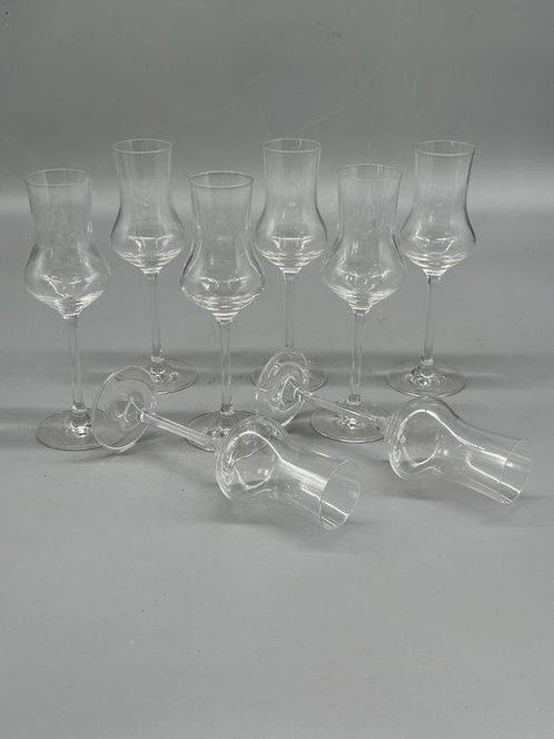 Pot - 8-delige set Grappaglazen – fijne vorm, helder glas,, Antiek en Kunst, Antiek | Meubels | Tafels