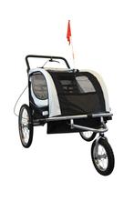 Fietskar kind - buggy - 2-zits - schokbreker - zwart wit, Nieuw, Ophalen of Verzenden, Kinderkar, 40 tot 60 kg