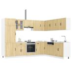vidaXL 14-delige Keukenkastenset Lucca bewerkt hout sonoma, Huis en Inrichting, Keuken | Keukenelementen, Verzenden, Nieuw, Bruin