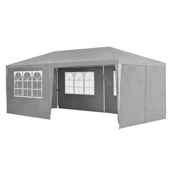 Partytent met zijwanden 3x6 m - grijs beschikbaar voor biedingen