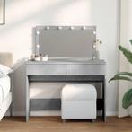 vidaXL Kaptafel met LED-verlichting 100x40x120 cm betongrijs, Huis en Inrichting, Tafels | Kaptafels, Verzenden, Nieuw