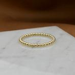 Gouden aanschuifring met bolletjes (gouden ring, geelgoud), Sieraden, Tassen en Uiterlijk, Ringen, Gebruikt, Overige kleuren, 19 tot 20