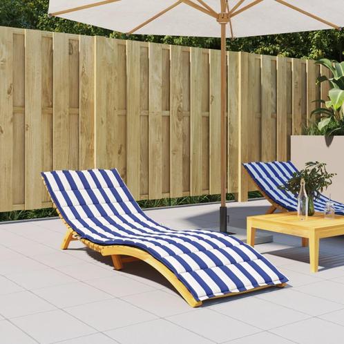 vidaXL Ligbedkussen gestreept oxford stof blauw en wit, Huis en Inrichting, Woonaccessoires | Kussens, Blauw, Nieuw, Verzenden