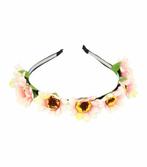 Haarband Diadeem Bloemen 3cm Licht Roze, Nieuw