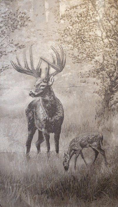 Uniek wandtapijt van jacquard alpaca - 185x140cm - Hert in, Antiek en Kunst, Curiosa en Brocante