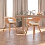 vidaXL Eetkamerstoelen 2 st gebogen hout en kunstleer, Huis en Inrichting, Stoelen, Verzenden, Nieuw