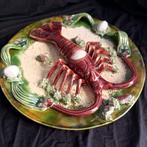 Schotel - Palissy Majolica Lobster Plate Realistic Clams, Antiek en Kunst