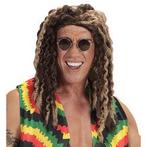 Pruik Rasta Blond/Bruin, Verzenden, Nieuw