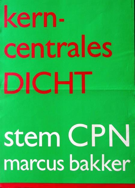 Stem CPN Marcus Bakker - kerncentrales (lijst optie), Verzamelen, Posters, Nieuw, Overige onderwerpen, Met lijst, Verzenden