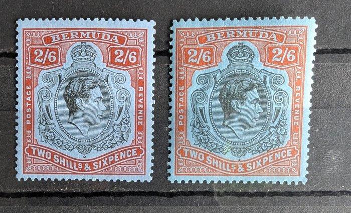 Bermuda 1938 - Bermuda KGVI 2.6S, 2 voorbeelden niet, Postzegels en Munten, Postzegels | Europa | UK