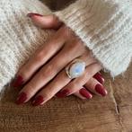Zilveren ring Maansteen Anello