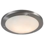 Moderne plafonnière staal 41 cm IP44 - Yuma, Nieuw, Overige materialen, Minder dan 50 watt