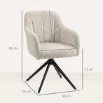 TRUUSK Draaibare Loungefauteuil - Gestoffeerd - Getuft - Vel, Huis en Inrichting, Stoelen, Verzenden, Nieuw