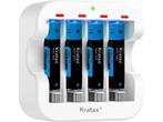 Veiling - Batterij Oplader Met 4 stuks Lithium-ion AA Batter, Nieuw