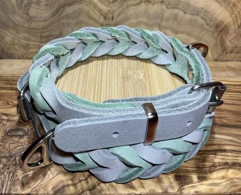 Hondenhalsband leer Stone/moss, Auto-onderdelen, Overige Auto-onderdelen, Nieuw, Ophalen of Verzenden