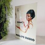 Zeldzaam: Philips Radio, Reclamebord, Verenigde, Antiek en Kunst