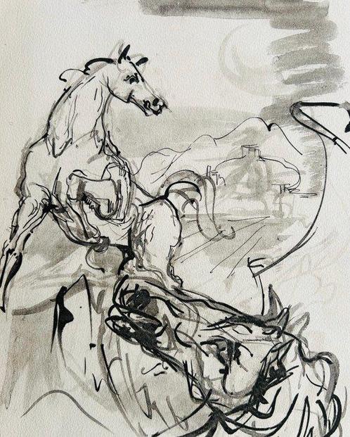 Jacques Despierre (1912-1995) - Les chevaux - Phototypie, Antiek en Kunst, Antiek | Overige Antiek