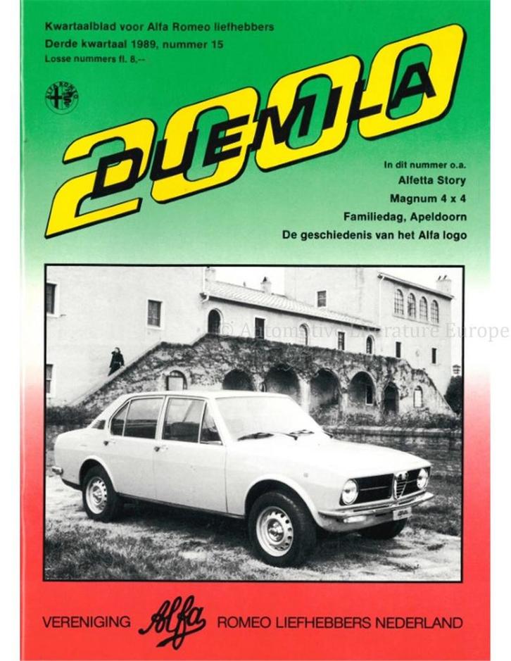 1989 ALFA ROMEO CLUB DUEMILA MAGAZINE 15 NEDERLANDS, Boeken, Auto's | Folders en Tijdschriften, Alfa Romeo