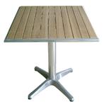 Tafel vierkant met houten blad | 60x60cm, Verzenden, Nieuw in verpakking