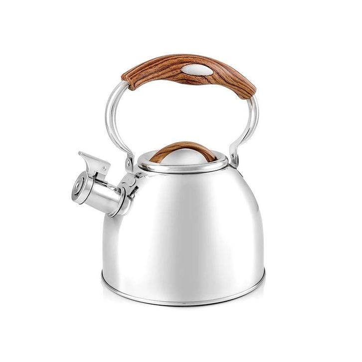 Florina Joe fluitketel geborsteld RVS zilver / bruin 2.5, Witgoed en Apparatuur, Waterkokers, Ophalen of Verzenden