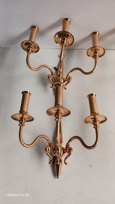 Lumi - Wandkandelaar - Verguld messing - Vier, Antiek en Kunst, Curiosa en Brocante