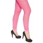 Neon legging met gaten roze, Verzenden, Nieuw, Feestartikel